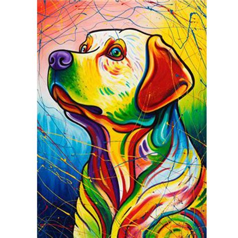 Oil Painting Dog Color 5D Diamond Painting - 5diamondpainting.com – Five Diamond Painting