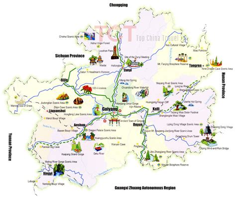 Guizhou Maps, Map of Guizhou China, Guizhou Province Maps,Guizhou Tourist Map