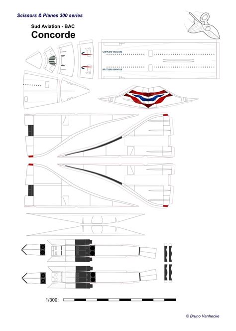 Concorde British airways paper template em 2023 | Modelos