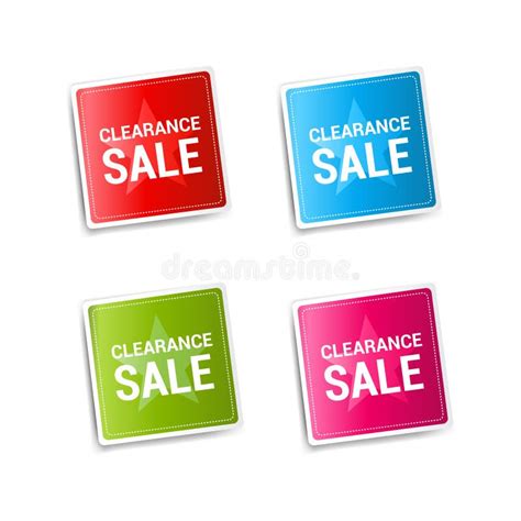 Clearance Sale Stickers stock vector. Illustration of cheap - 197121664