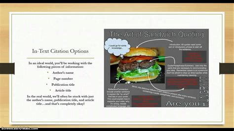 Sandwich Quoting & In-Text Citations - YouTube