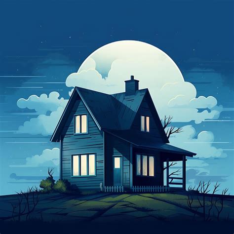 Premium AI Image | A house roof is Colorful illustration of a sweet ...