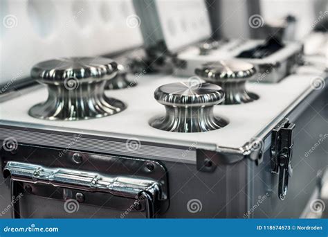 A Set of Laboratory Weights. High-precision Weights for Standard Weight Measurements Stock Image ...