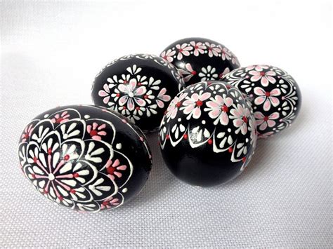 Set 5 Black Easter Eggs - Etsy