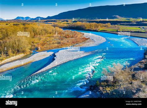 Aerial view of a river Stock Photo - Alamy