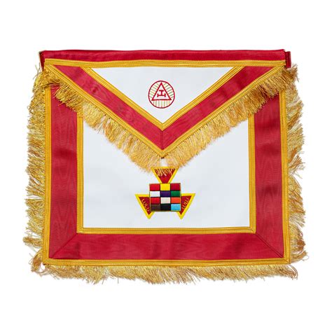 Fringed High Priest Royal Arch Masonic Apron - [Red & Gold]-