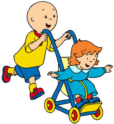 File:Caillou Pushing Rosie in Stroller.gif | Caillou, Cartoon kids, Franklin cartoon