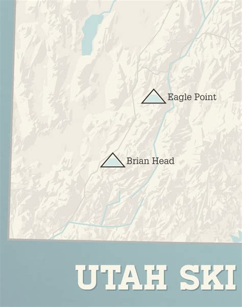 Utah Ski Resorts Map 11x14 Print - Best Maps Ever