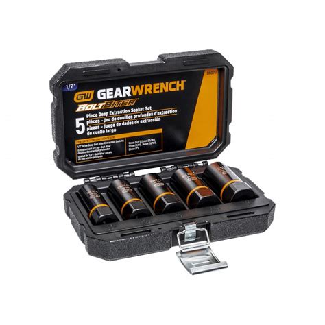 GEARWRENCH, 1/2 in Drive Size, 5 Pieces, Impact Socket Set - 785HM6 ...