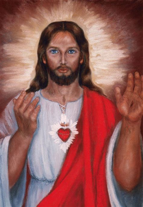 Sacred Heart Of Jesus Painting by Terry Sita