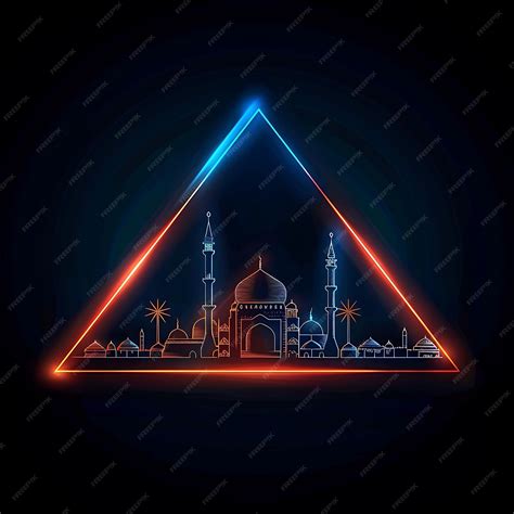 Premium Photo | Radiant Neon Bangui Skyline Within a Silhouette Triangle Lan Y2K Glowing Tshirt ...