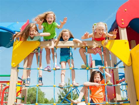 Happy children playing outdoors — Stock Photo © Katkov #46879651