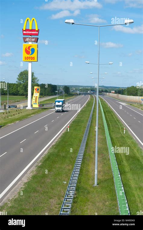 A2 Motorway in Poland Stock Photo - Alamy