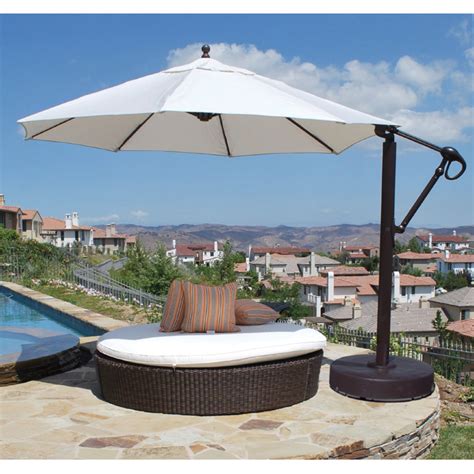 Galtech 11 ft. Cantilever Aluminum Sunbrella Patio Umbrella with ...