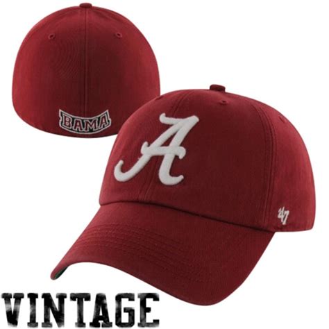 '47 Brand Alabama Crimson Tide New Vault Franchise Fitted Hat - Crimson - Fanatics.com