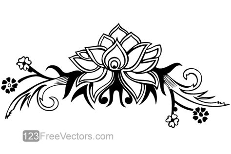 Hand Drawn Flower Design Vector by 123freevectors on DeviantArt