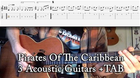 Pirates Of The Caribbean Theme : 3 Acoustic Guitars Arrangement + TAB - Guillaume Vrac