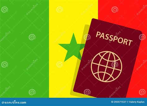 Senegal Passport. Senegal Flag Background. Vector Illustration Stock ...