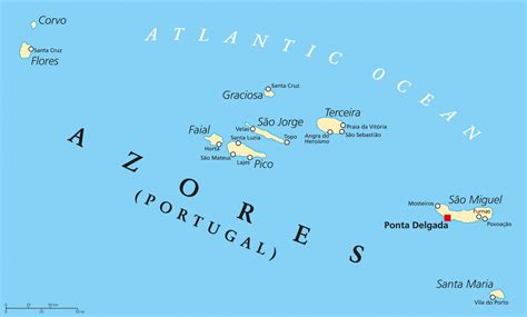 Where Are The Azores Islands Located Map - Topographic Map World