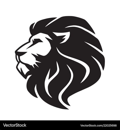 Wild lion icon logo template Royalty Free Vector Image