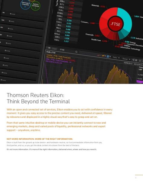 Thomson Reuters Eikon Factsheet - Financial Analysis Desktop and Mobi…