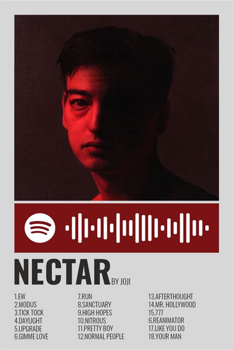 Nectar By Joji | Music poster design, Music cover photos, Music poster