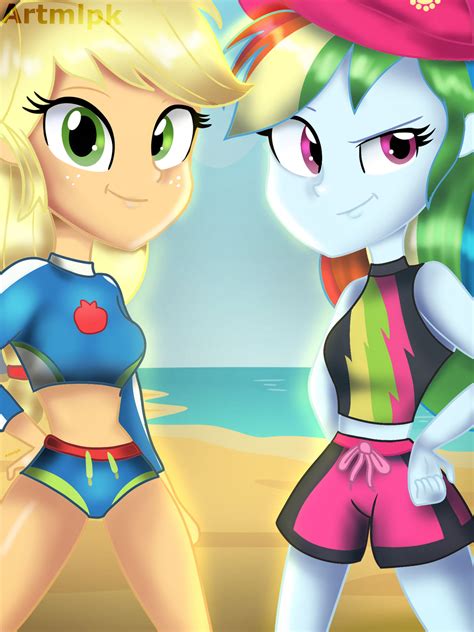 Applejack and Rainbow dash by Artmlpk on DeviantArt