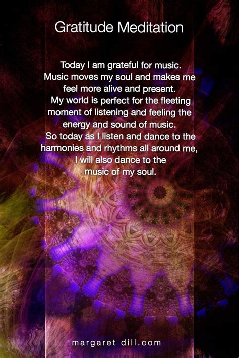 Gratitude Meditation : I Am Grateful for Music | Gratitude meditation, Gratitude quotes ...