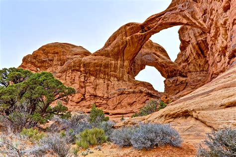 arches, National, Park, Uta, Usa, Rock, Arch, Sky, Trees, Stones, Rocks, Desert, Landscapes ...