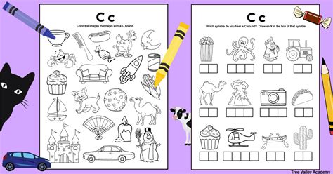 Letter C Sound Worksheets - Tree Valley Academy