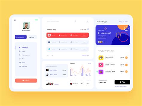 Apps Dashboard design by Basit A. khan 👋 on Dribbble