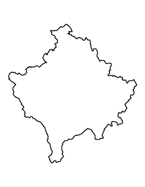 Kosovo Map Outline Free Blank Vector Map Webvectormaps | Images and Photos finder