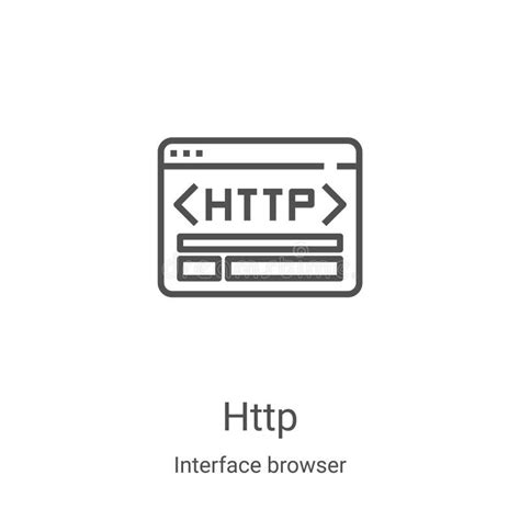 Http Icon Vector from Interface Browser Collection. Thin Line Http ...