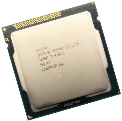 Intel Xeon E3-1275 3.4GHz LGA 1155 SR00P 4-Core 8M GPU P3000 95W CPU ...