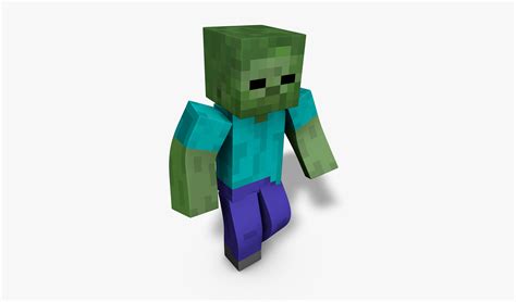 Zombie Minecraft - Mixamo Animatable - Use Your Own Skin 3D Model ...