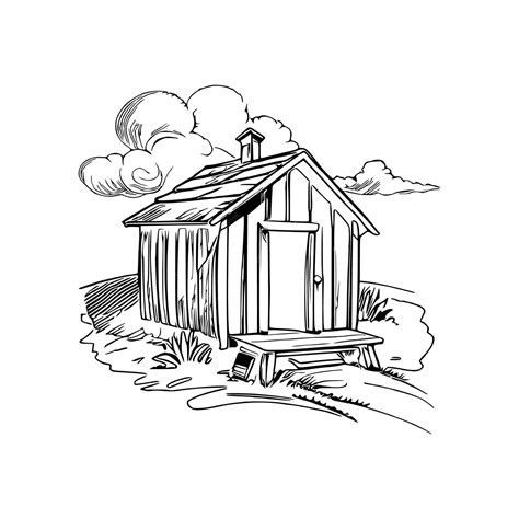 Dog house coloring book Dog house coloring page black and white drawing ...