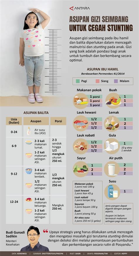 Asupan gizi seimbang cegah stunting - Infografik ANTARA News