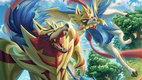 Zamazenta y Zarcian de Pokemon Espada Pokemon Escudo Anime Fondo de ...