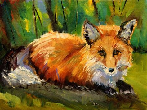 fox oil paintings | 14 X 11 OIL ON CANVAS PANEL | Fox painting, Wildlife art