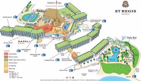 Map Layout St. Regis Princeville Resort