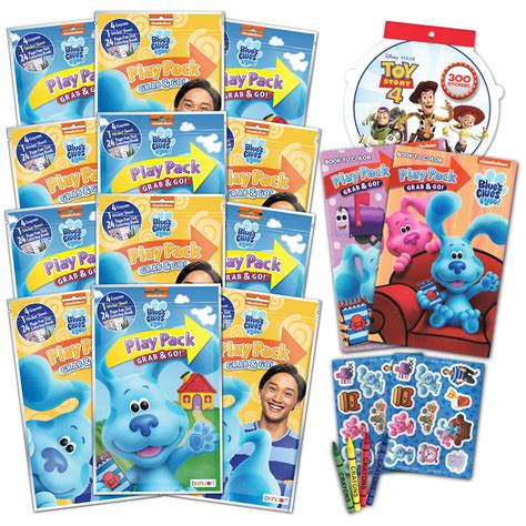 Buy Blues Clues Party Favors Packs ~ Bundle Includes 12 Sets with Blue's Clues and You! Stickers ...