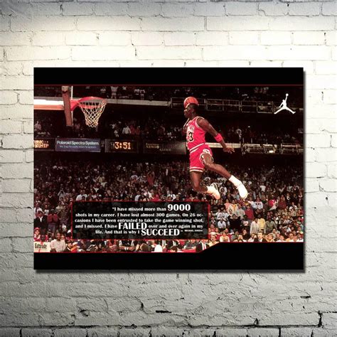 Michael Jordan Dunks Super Basketball Star Art Silk Poster 13x18 24x32 ...