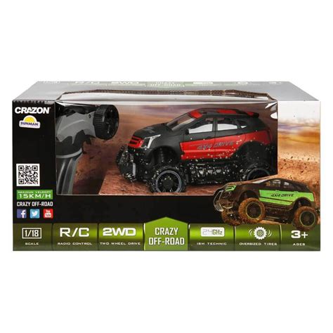 Masina De Teren 4x4 Cu Telecomanda, Crazon, Rosu-Negru, 1:18 - Masinute electrice copii