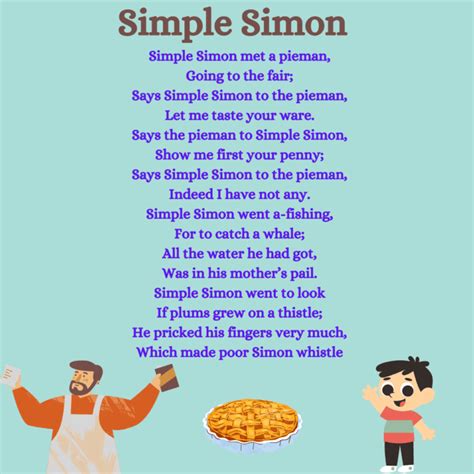 Simple Simon Printable Lyrics, Origins, and Video