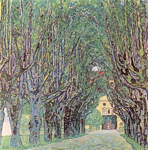 Gustav Klimt- Avenue in Schloss Kammer Park at Belvedere Art Museum ...