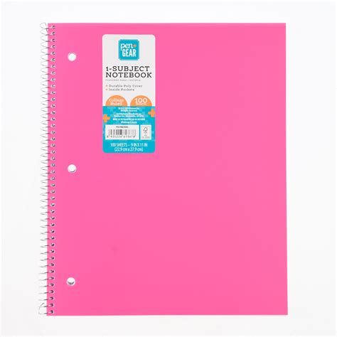 Pen + Gear 1-Subject Notebook, College Ruled, 100 Sheets, Pink ...