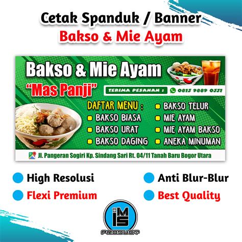 Cetak Spanduk Banner Bakso Mie Ayam Lazada Indonesia – NBKomputer