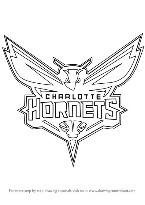 Learn How to Draw Charlotte Hornets Logo (NBA) Step by Step : Drawing ...