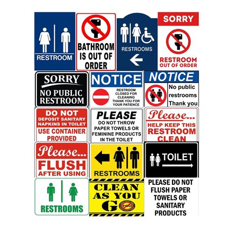 Restroom Toilet CR Powder Room Signages (Laminated A4) | Shopee Philippines