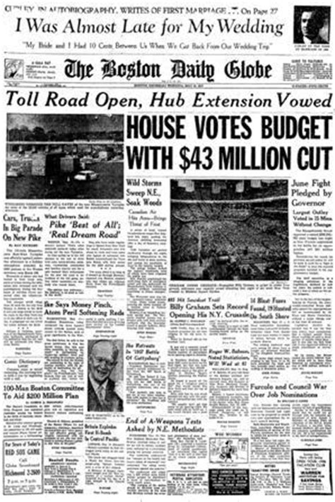 Boston Globe historic front pages - Boston.com